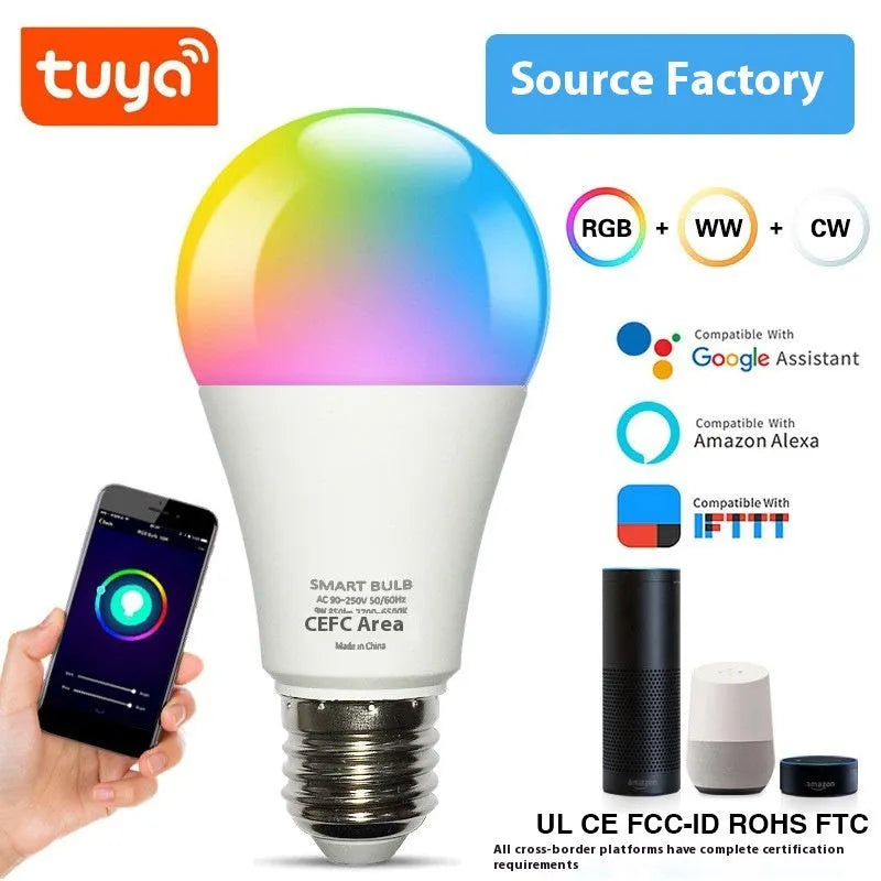 Graffiti smart bulb with WiFi Bluetooth connectivity and electrodeless dimming