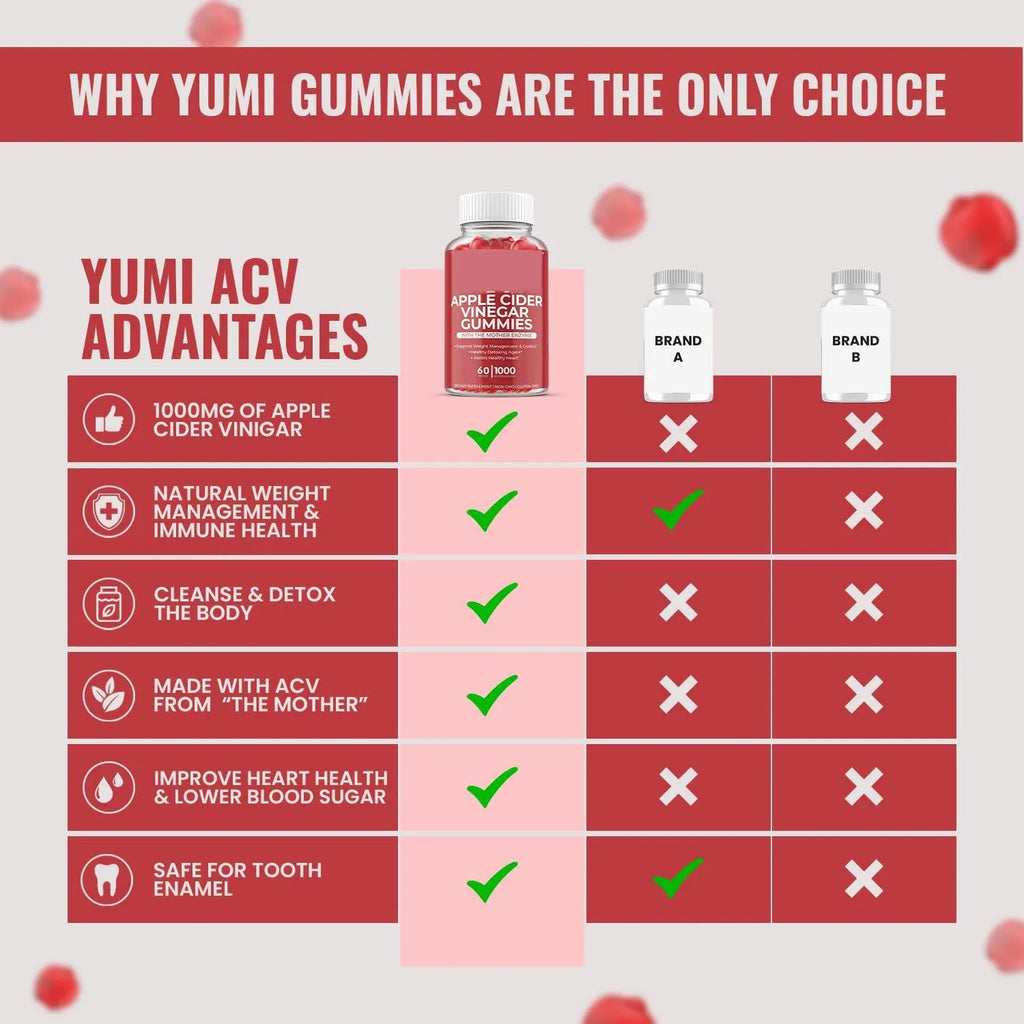 Bottle of apple cider vinegar gummy supplements containing 60 tablets for adults.