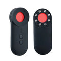 Black portable camera and GPS signal detector with USB charging port on a flat surface.