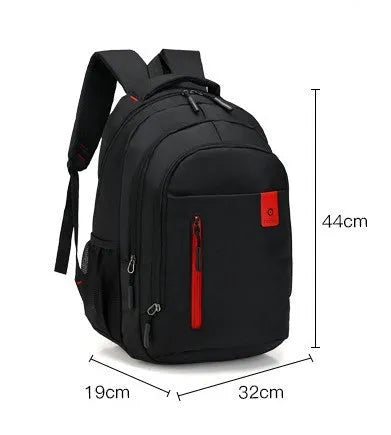 Oxford fabric teenage backpack with reinforced shoulder straps in multiple colour options