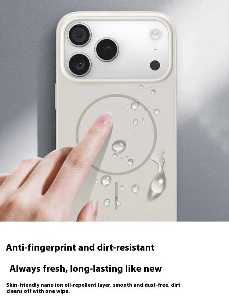 Frosted matte magnetic protective case for iPhone 17 Pro with camera button coverage