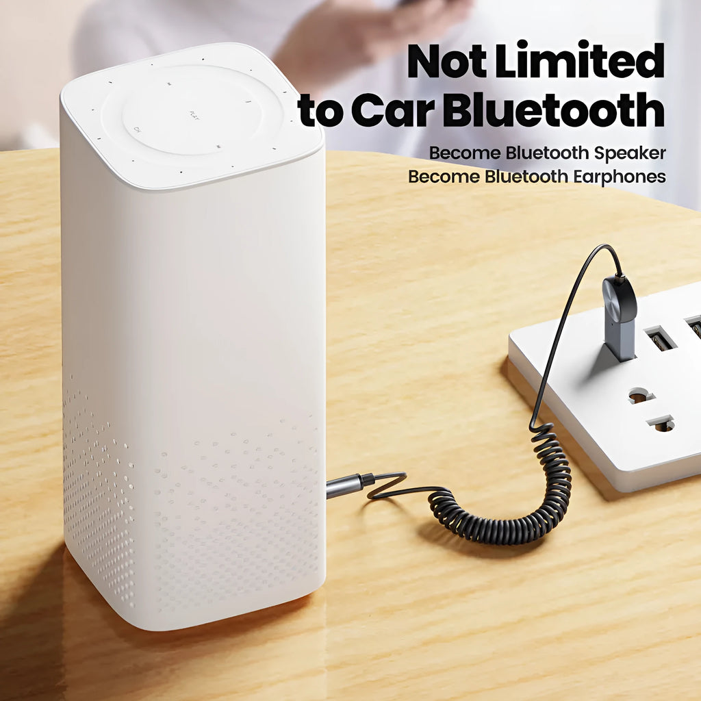 New AUX car Bluetooth sound receiver with aluminium alloy housing and 35-100cm extension cable