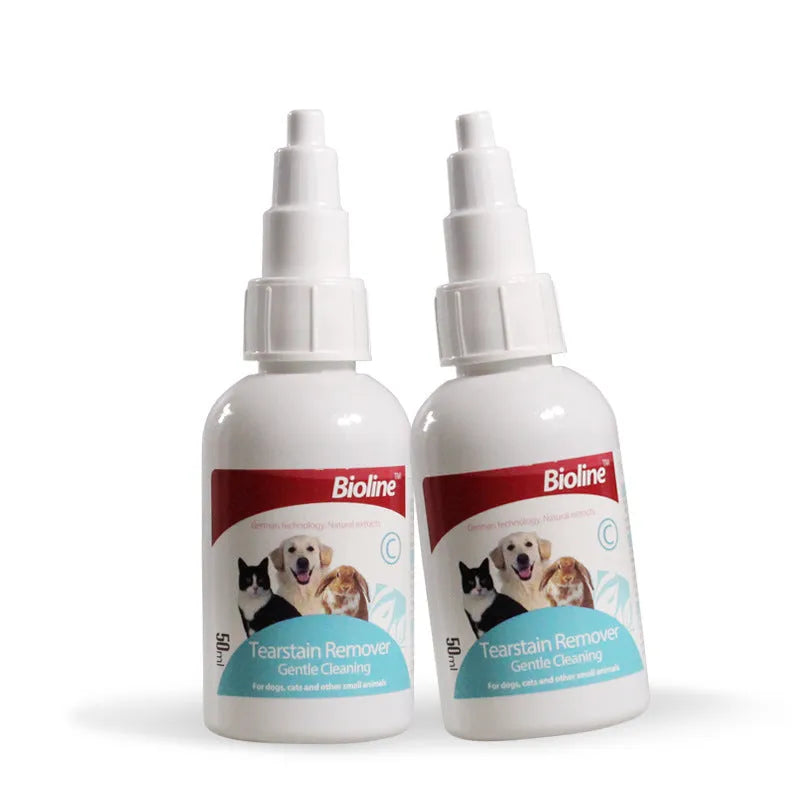 50ml pet tear remover liquid bottle for dogs and cats tear stain removal
