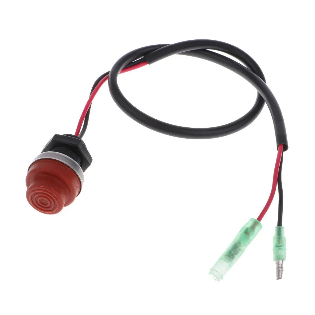 Yamaha marine engine kill switch with plastic housing and 6ft safety lanyard for outboard motors