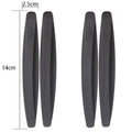 Black carbon fibre car door bumper sticker anti-collision strip 140x25mm four-pack