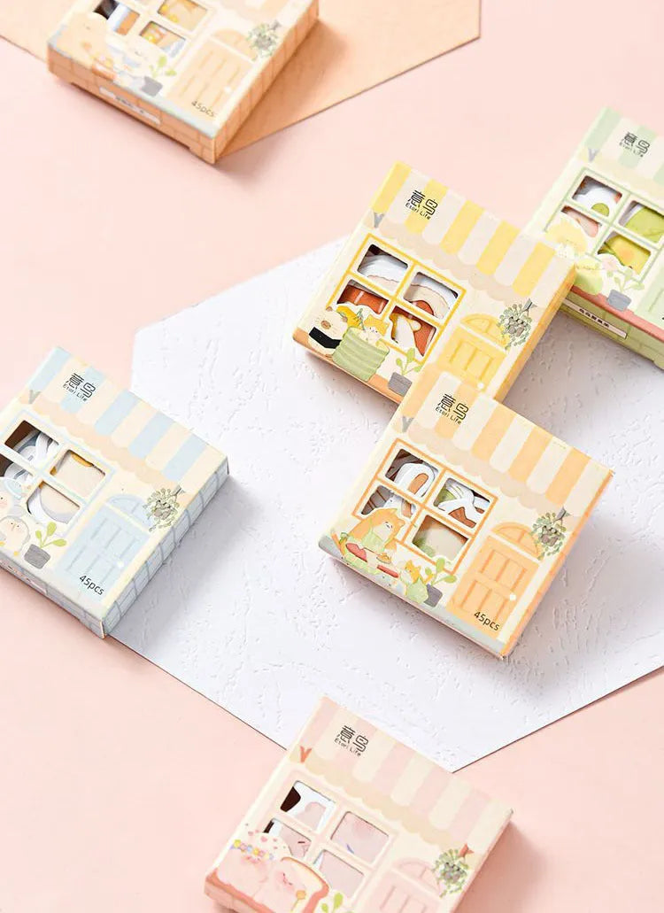 Cute penguin paper accounting stickers in 20-50mm widths for financial decoration