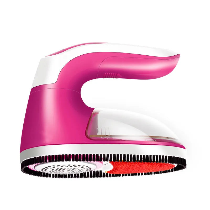 Household electric fabric shaver lint remover with stainless steel blade in pink for woolen clothes