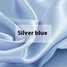 Solid colour silk duvet cover laid flat, showing plain weave texture in a choice of six colours.