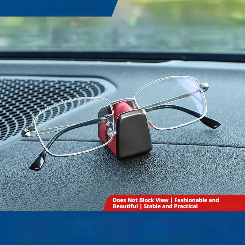 Car dashboard glasses clip nose pad holder in zinc alloy leather