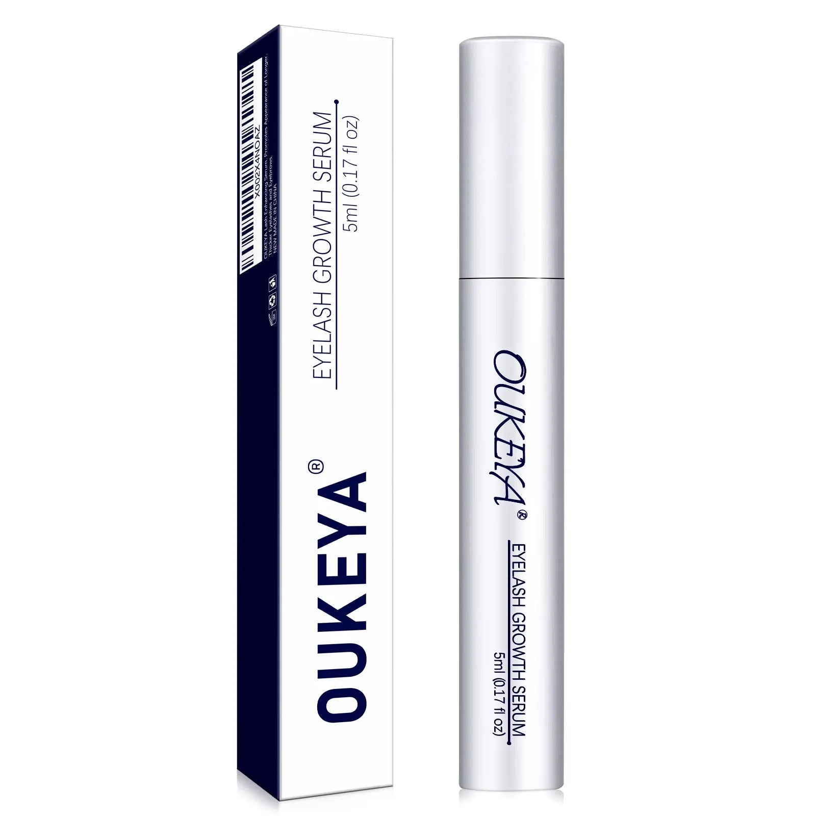 Silver packaged 5ml eyelash growth essence bottle for gentle eyelash repair and care