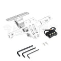 Aluminum alloy license plate holder support bracket with integrated lights in black finish