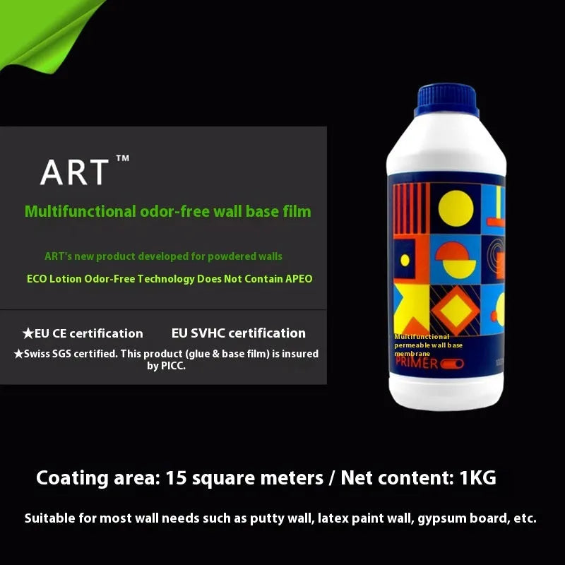 A 3kg bucket of glutinous rice wallpaper glue, labelled as formaldehyde-free.