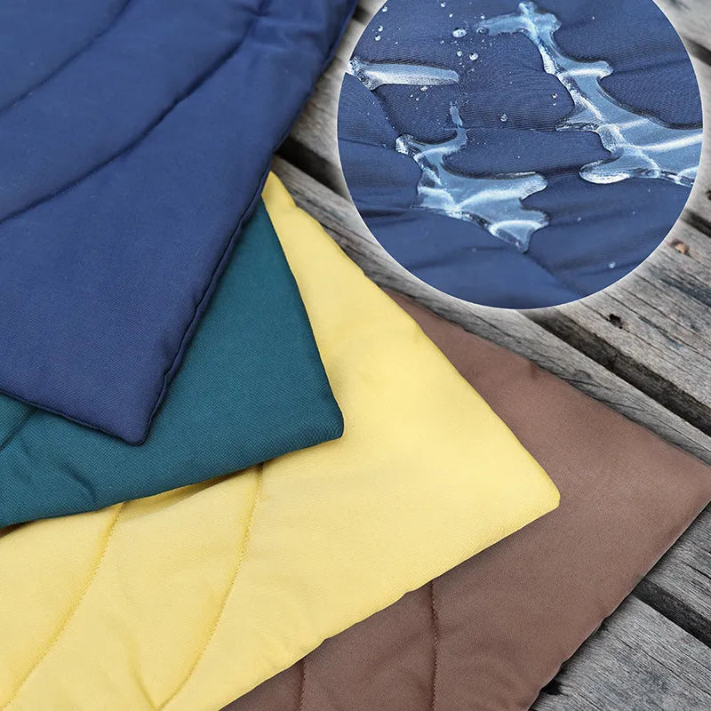 Waterproof foldable cotton dog mattress in yellow, green, brown, blue colours for kennel bed