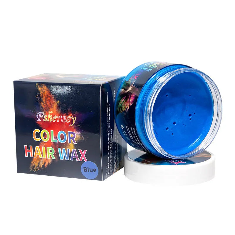 Jar of 120g coloured hair styling clay in one of nine available colours