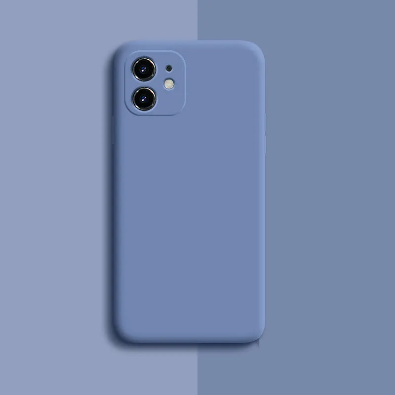 Silicone protective case for iPhone 11 series shown in one of seven solid colour options.