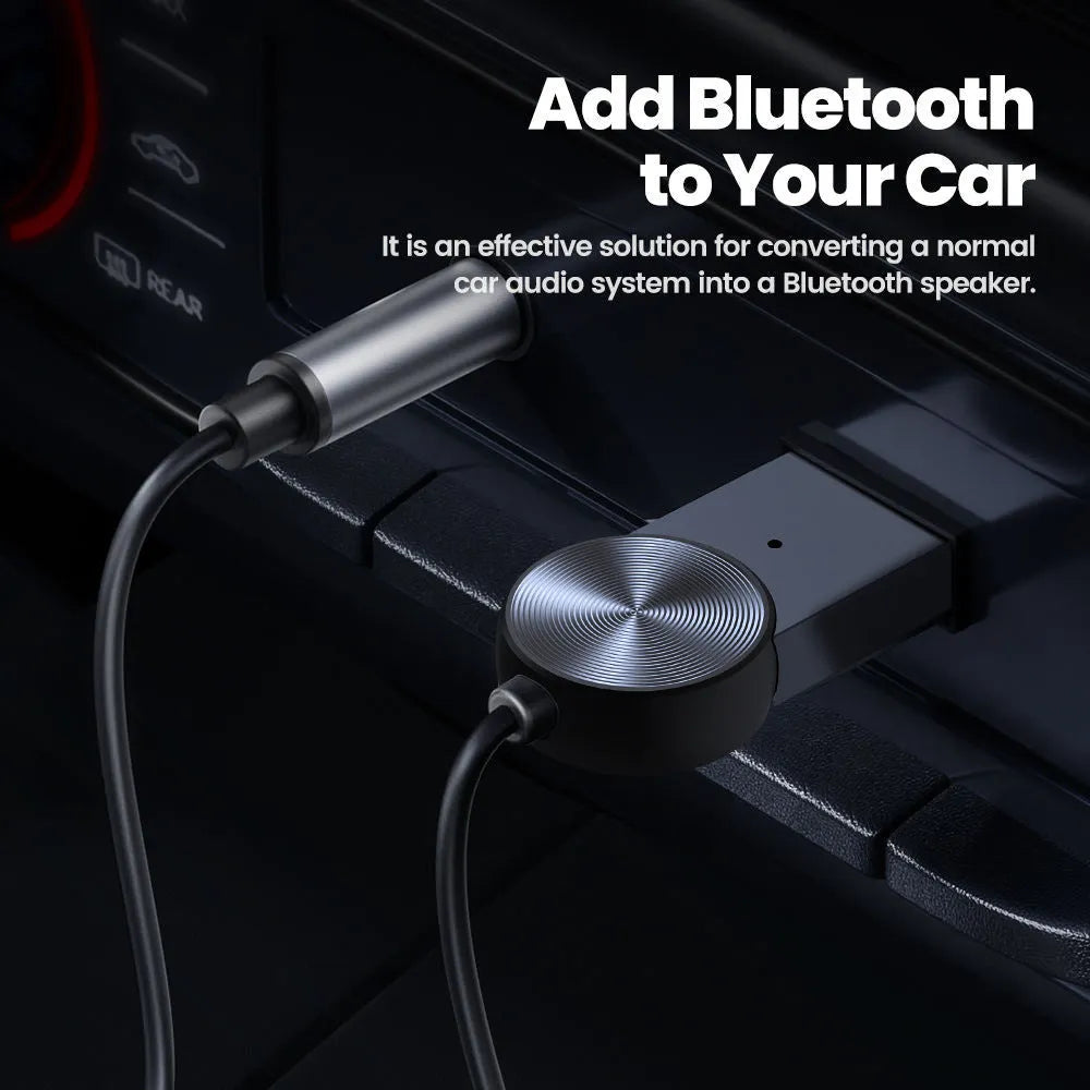 New AUX car Bluetooth sound receiver with aluminium alloy housing and 35-100cm extension cable