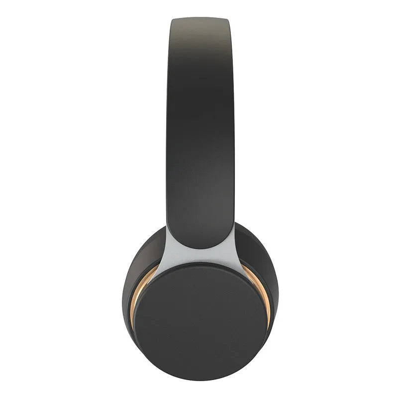 07S Bluetooth headset in Black, head-mounted with Bluetooth 5.0 and battery display, on a simple background