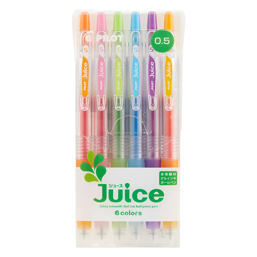 Direct Juice Baiguole 0.5mm gel pen showing metallic, tender, and conventional colour collections