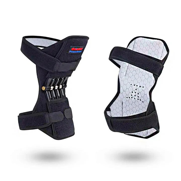 Adjustable knee brace patella support booster with spring mechanism and breathable fabric
