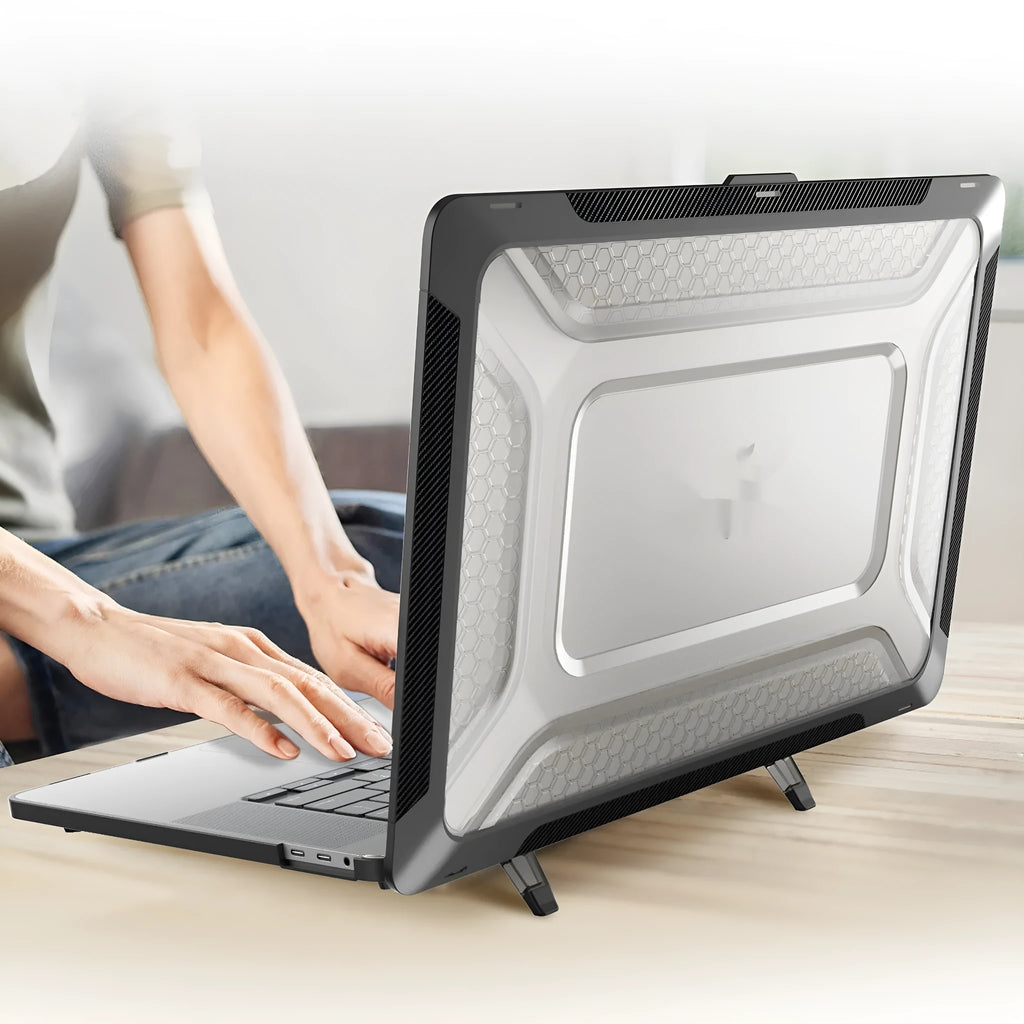 MacBook protective shell case in four colour options for Air and Pro models from 2018 to 2023