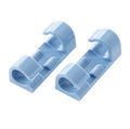 Pack of self-adhesive plastic cable organiser clips in various colours on a white background.