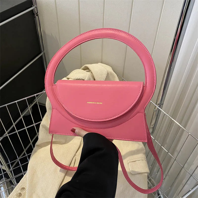 Fashion western temperament PU shoulder messenger bag in horizontal square shape with stitching, white colour