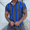 Men's printed Hawaiian shirt with flower pattern in polyester fabric short sleeves summer street style