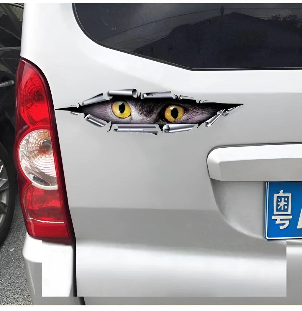 New Tiger Eye Eagle Eye peeping bumper stickers car door decoration 3D sticker HD transparent PVC adhesive 10x35cm length 35cm