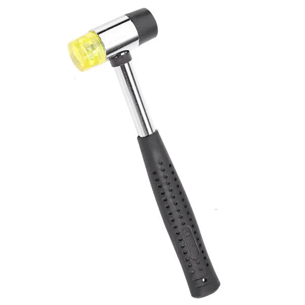 Black ring expansion tool set with base expander and rubber hammer for jewellery resizing