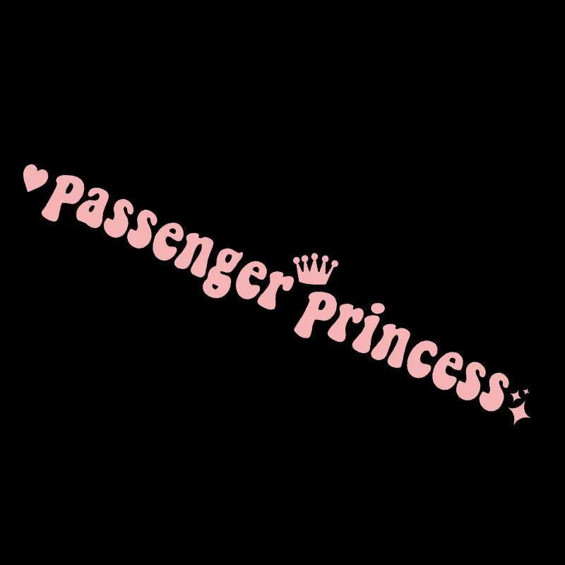 Passenger Princess car sticker for rearview mirror decoration in four colour options