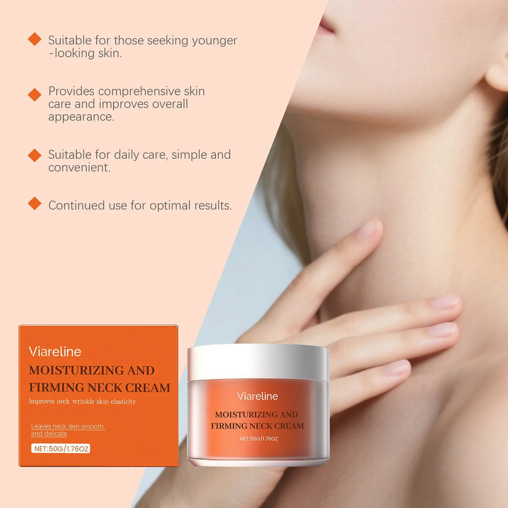 50g daily neck moisturising cream in 6.3cm square compact packaging