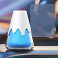 Snow mountain car aromatherapy glass jar diffuser in purple, lime, laurel or blue colour options