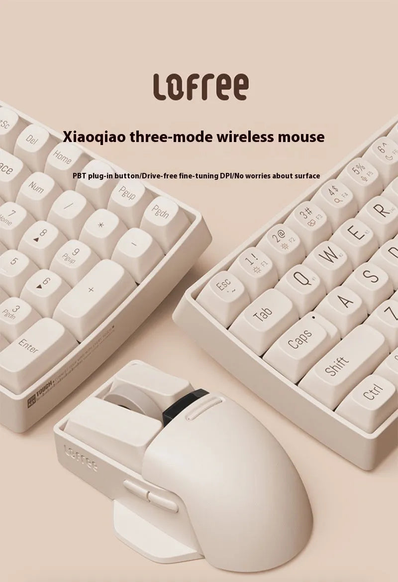 Xiaoqiao tofu colour wireless mouse with USB receiver and Type-C cable