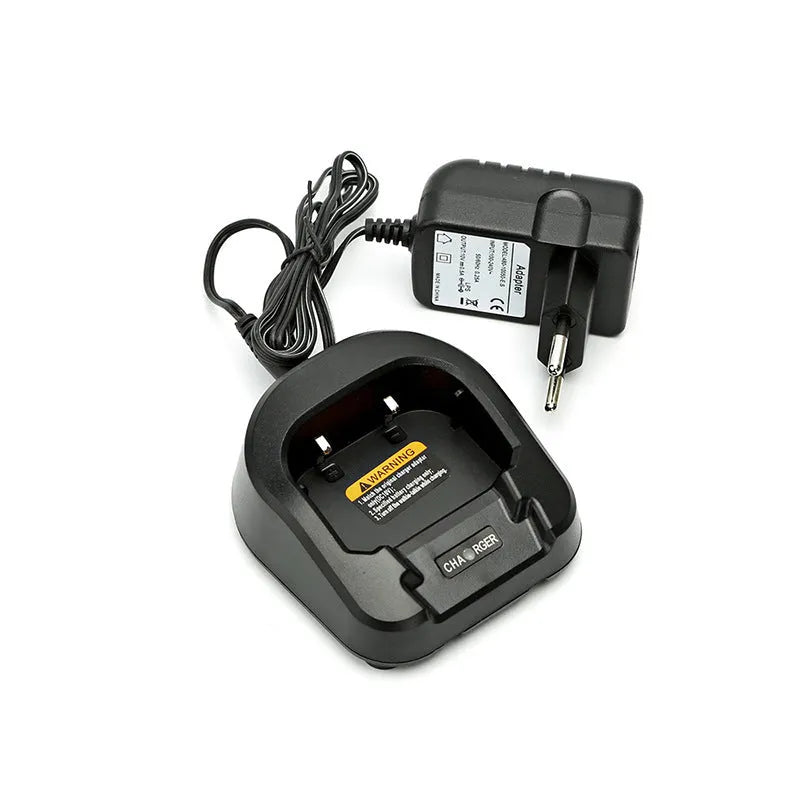 BF-UV82 8W walkie talkie black with antenna and display front view