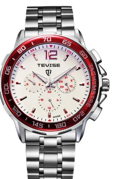 Men's automatic mechanical casual sports watch with pointer display and 30-metre waterproof rating