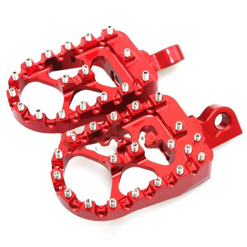Aluminium modified screw anti-skid foot peg red 120x57.5mm for dirt bike