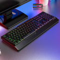 Two-piece keyboard and mouse set with backlit 104-key USB keyboard, 405x165x38mm, ABS, black mixed light