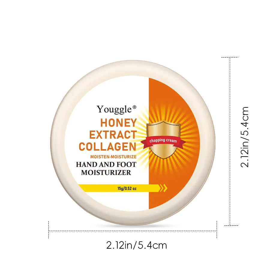 Foot peeling cream with honey extract and collagen in a 15g tube