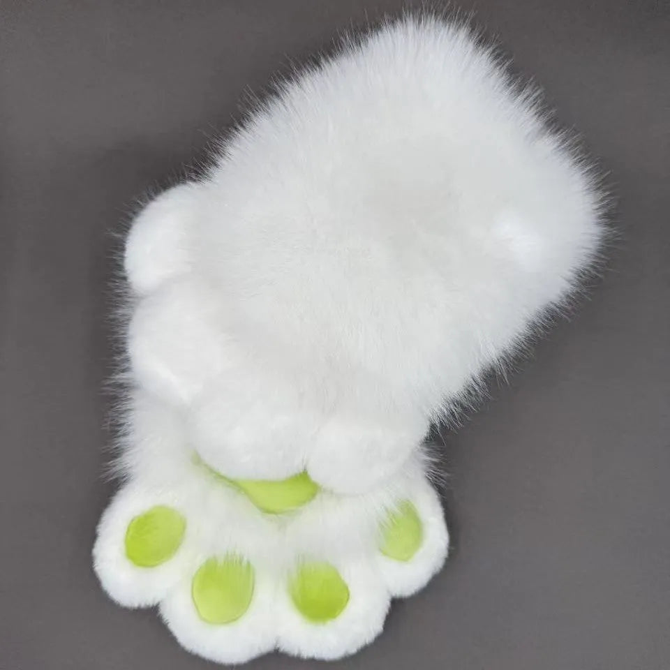 Animal claw cosplay gloves in multiple colour combinations with contrasting pads on nylon material