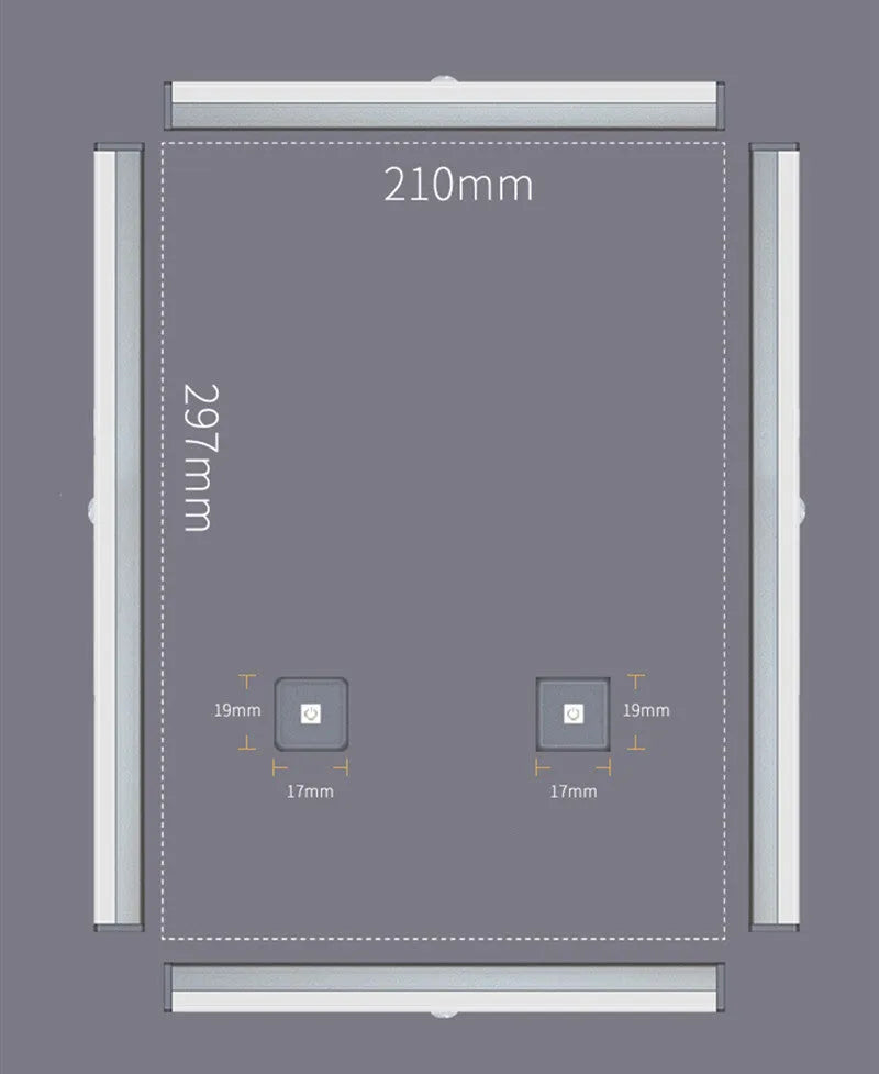Silver aluminium magnetic LED closet light with motion sensor and USB charging port.