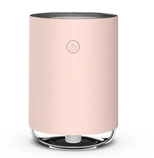 Green night light humidifier diffuser with coloured LED illumination and mist output