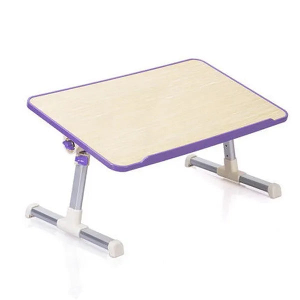 New Notebook Computer Table in Lilac Purple with adjustable height and tilted desktop on a light background