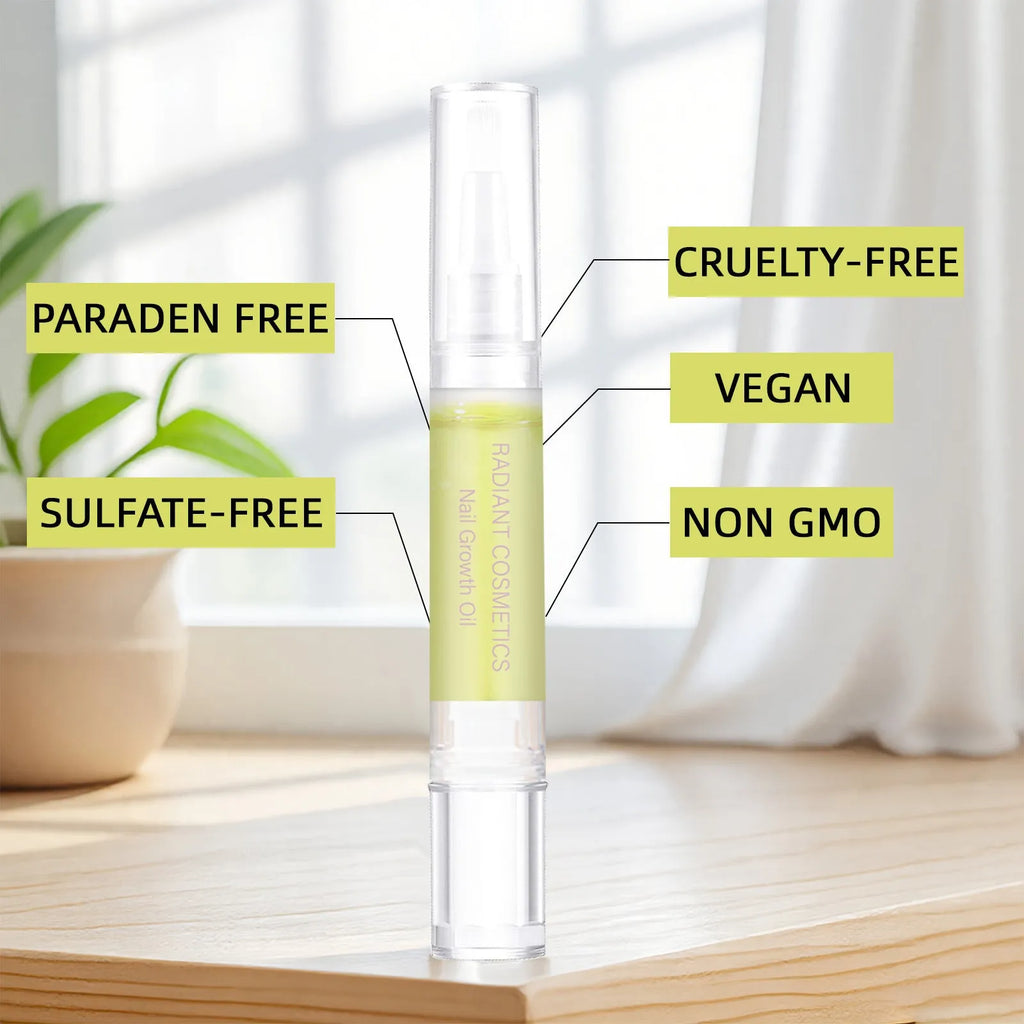 3ml nail growth treatment oil bottle for cuticle moisturising and wash-free application