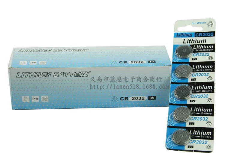 CR2032 3V lithium button battery pack of 5 for scales and remote controls