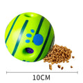 PVC dog leakage ball in 8cm, 8.8cm, 10cm, and 14cm sizes for food dispensing play