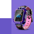 A63 children's smartwatch with 1.44-inch screen and silicone wristband in green or purple colours