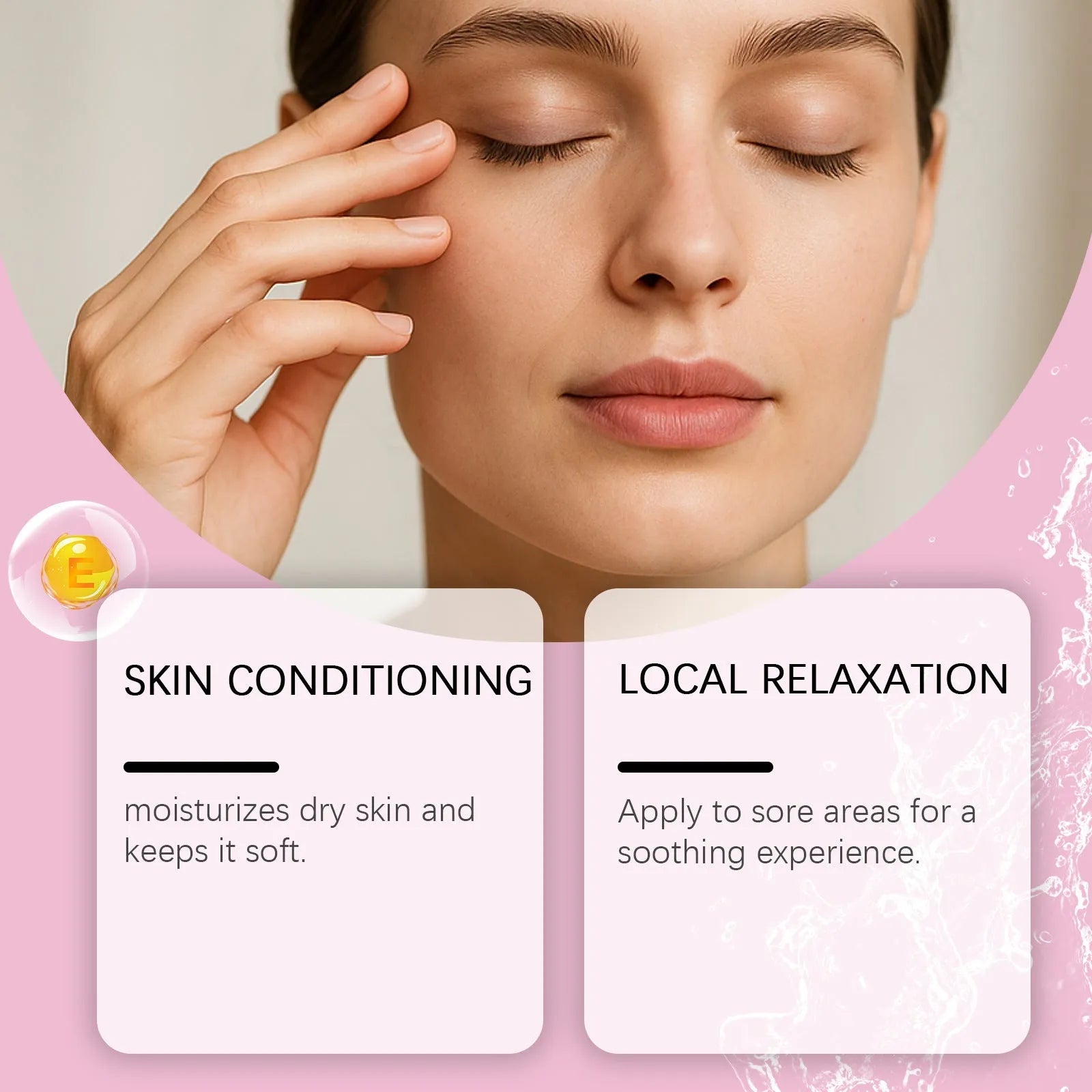 89ml skin moisturising ball treatment oil with applicator for targeted dry skin care