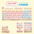 Clip Doll anime character mechanical keyboard keycap set with colourful sublimation printing.