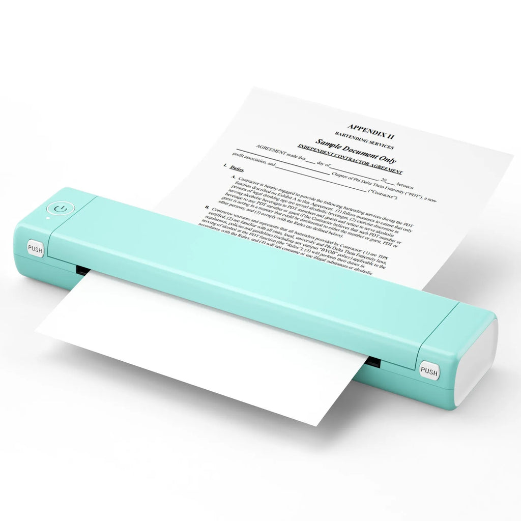 Phomemo M08F portable A4 thermal printer in multiple colour options with Bluetooth connectivity