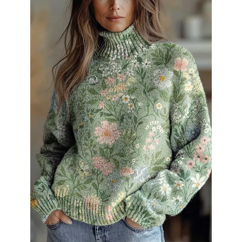 Women's casual polyester top with 3D abstract Christmas pattern in multiple colour options